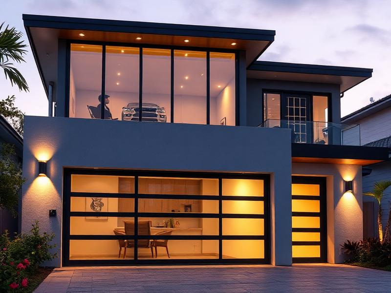 Glass & Aluminum garage door installation in San Anselmo - Contemporary glass panel doors